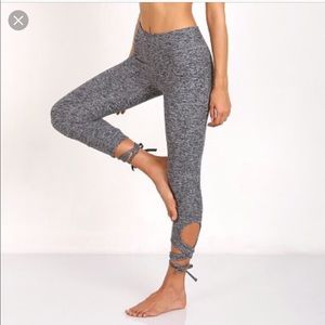 Beyond Yoga Cropped Legging with Ankle Wrap Tie